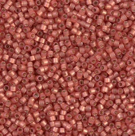 DB2178 11/0 Duracoat Silver Lined Dyed Papaya Miyuki Delica