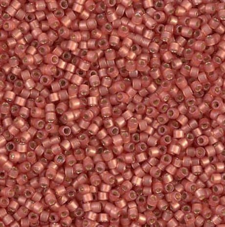 DB2178 11/0 Duracoat Silver Lined Dyed Papaya Miyuki Delica