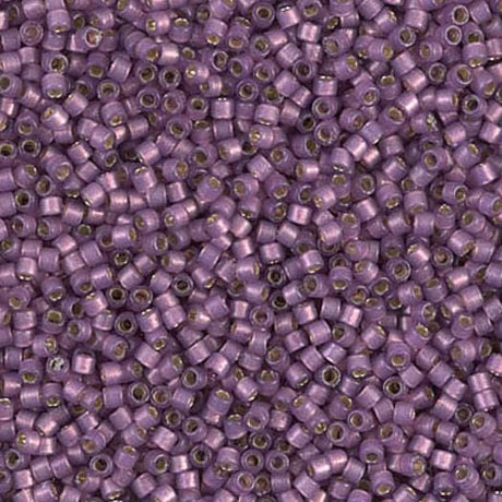 DB2182 11/0 Duracoat Silver Lined Dyed Lilac Miyuki Delica