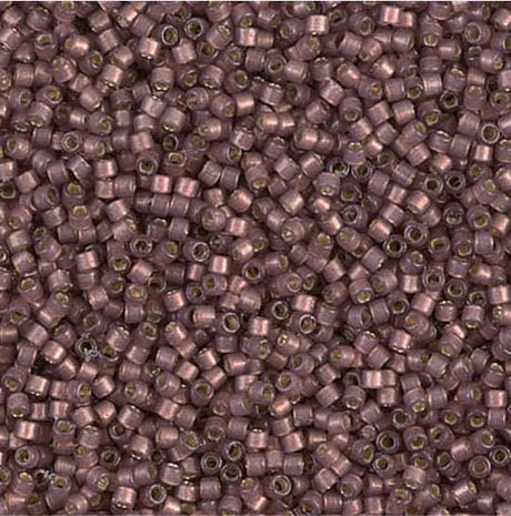 DB2183 11/0 Duracoat Semi Frosted Silver Lined Dyed Raisin Miyuki Delica