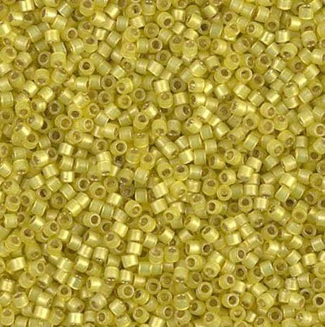 DB2187 11/0 Duracoat Silver Lined Dyed Citron Miyuki Delica