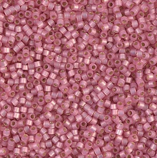 DB2189 11/0 Duracoat Semi Frosted Silver Lined Dyed Honeysuckle Miyuki Delica