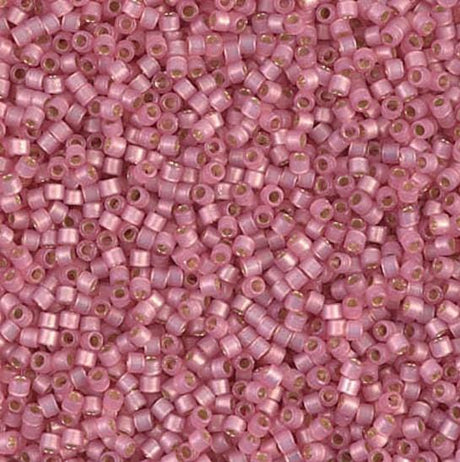 DB2189 11/0 Duracoat Semi Frosted Silver Lined Dyed Honeysuckle Miyuki Delica