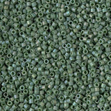 DB2312 11/0 Matte Opaque Glazed Basil Green AB Miyuki Delica