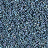 DB2316 11/0 Matte Opaque Glazed Mood Blue AB Miyuki Blue