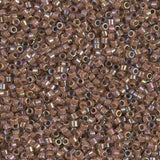 DB1732 11/0 Cocoa Lined Crystal AB Miyuki Delica 