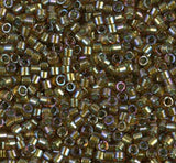 DB1739 11/0 Sparkling Mint Lined Topaz AB Miyuki Delica