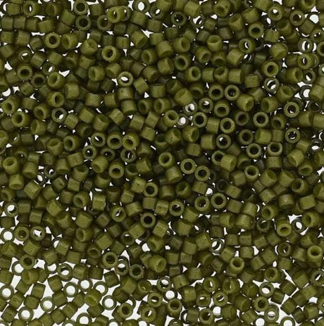 DB2357 11/0 Duracoat Opaque Dyed Olive Miyuki Delica