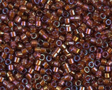 DB1750 11/0 Sparkling Beige Lined Root Beer AB Miyuki Delica