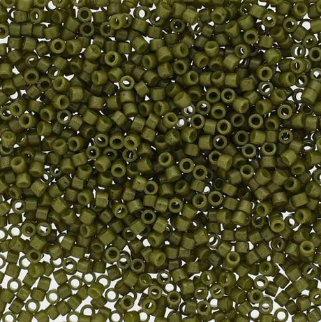 DB2357 11/0 Duracoat Opaque Dyed Olive Miyuki Delica 