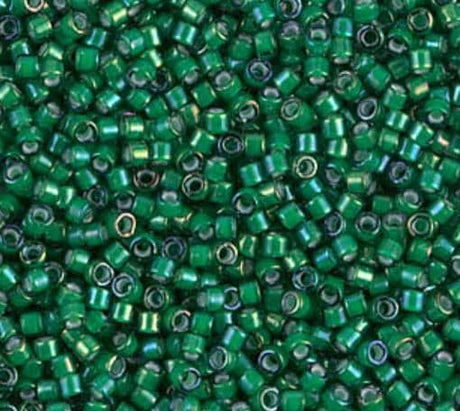 DB1788 11/0 White Lined Emerald AB Miyuki Delica