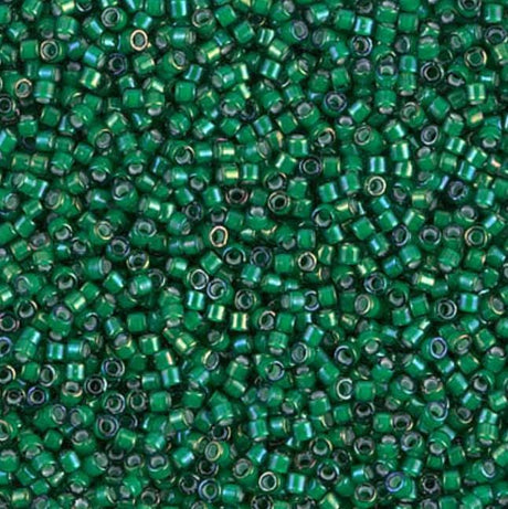 DB1788 11/0 White Lined Emerald AB Miyuki Delica 