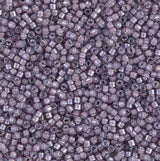 DB1789 11/0 White Lined Amethyst AB Miyuki Delica 