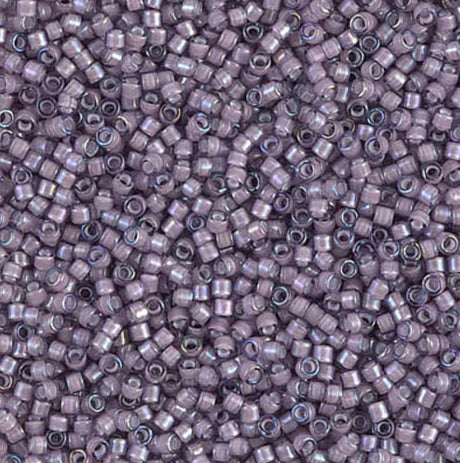 DB1789 11/0 White Lined Amethyst AB Miyuki Delica 