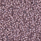DB1791 11/0 White Lined Smoky Amethyst AB Miyuki Delica 