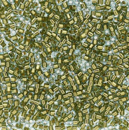 DB2522 11/0 Golden Mint Special Plating / 24K Gold Lined Miyuki Delica