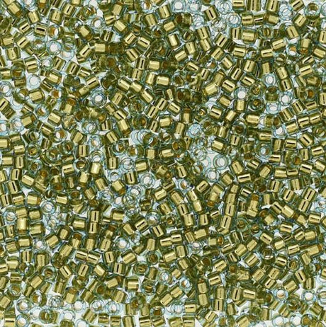 DB2522 11/0 Golden Mint Special Plating / 24K Gold Lined Miyuki Delica