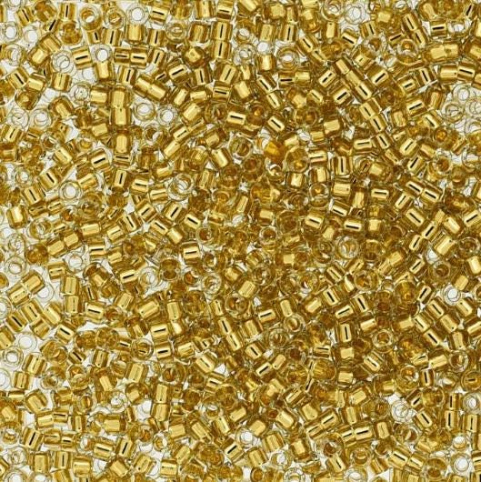 DB2525 11/0 Golden Honey Special Plating / 24K Gold Lined Miyuki Delica