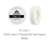 One-G Toho Nylon Beading Thread White-50 Yards 125 Yards 250 Yards