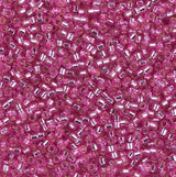 DB2153 11/0 Duracoat Silver Lined Dyed Pink Parfait Miyuki Delica