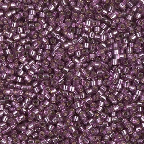DB2168 11/0 Duracoat Silver Lined Dyed Orchid Miyuki Delica