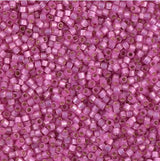 DB2174 11/0 Duracoat Semi-Frosted Silver Lined Dyed Pink Parfait Miyuki Delica 