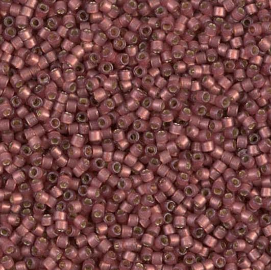 DB2179 11/0 Duracoat Silver Lined Dyed Magenta Miyuki Delica