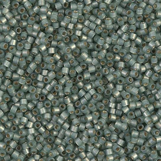 DB2190 11/0 Duracoat Semi Frosted Silver Lined Dyed Laurel Miyuki Delica