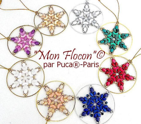 Mon Flocon Ornament Kit "My Snowflake" - par Puca-Paris-6 Colors, See description for more details