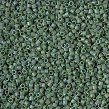 DB2312 11/0 Matte Opaque Glazed Basil Green AB Miyuki Delica 