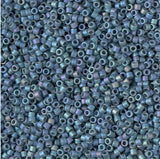 DB2316 11/0 Matte Opaque Glazed Mood Blue AB Miyuki Blue 