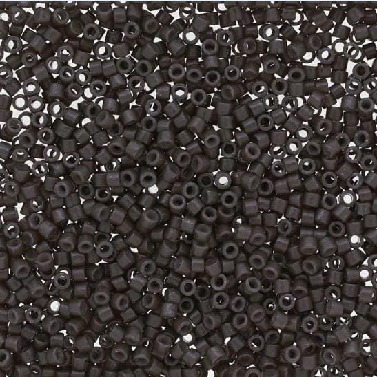 DB2368 11/0 Duracoat Opaque Dyed Charcoal Miyuki Delica 