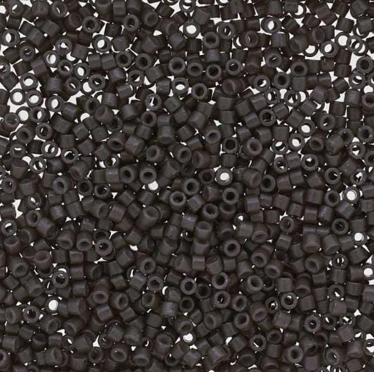 DB2368 11/0 Duracoat Opaque Dyed Charcoal Miyuki Delica