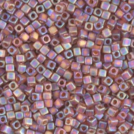 1.8mm Miyuki Cube Matte Transparent Dark Topaz SB18-134FR