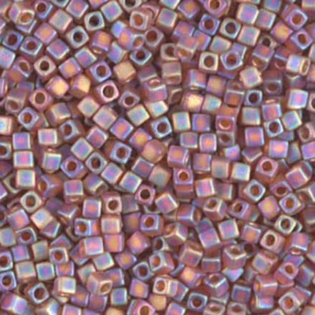 1.8mm Miyuki Cube Matte Transparent Dark Topaz SB18-134FR