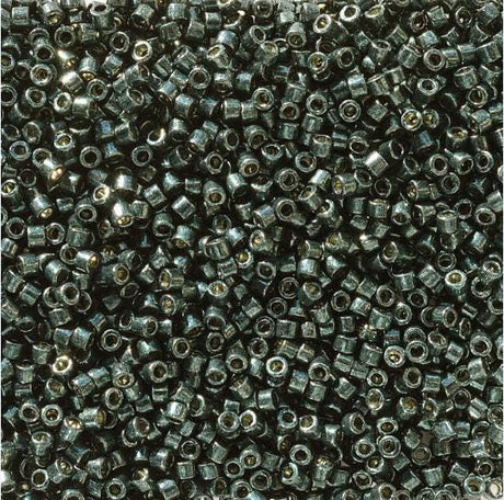 DB2507 11/0 Duracoat Galvanized Black Moss Miyuki Delica