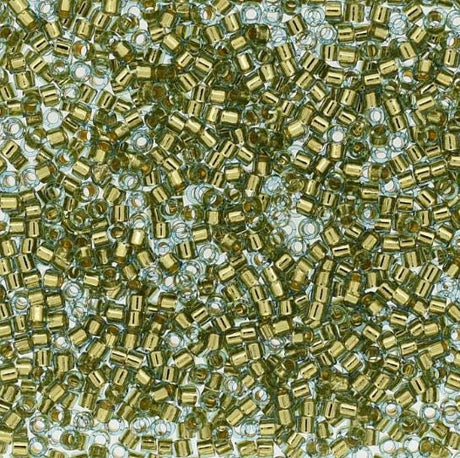 DB2522 11/0 Golden Mint Special Plating / 24K Gold Lined Miyuki Delica