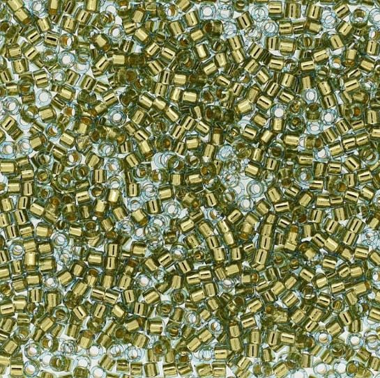 DB2522 11/0 Golden Mint Special Plating / 24K Gold Lined Miyuki Delica