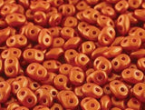 Superduo Gold Shine Brick Red, 2-hole Czech Glass 2.5mm x 5mm, 24106-10 grams