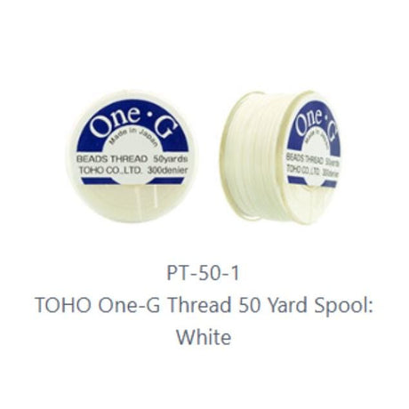 One-G Toho Nylon Beading Thread White-50 Yards, 125 Yards, 250 Yards