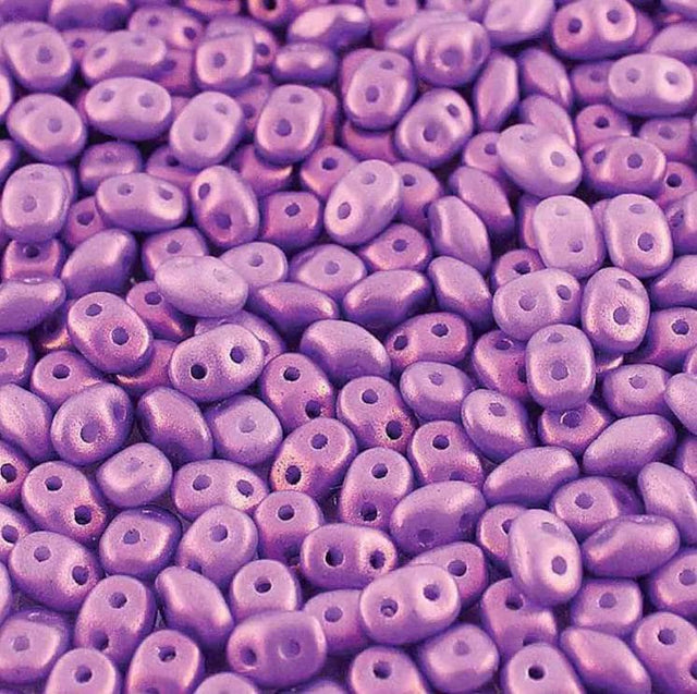 Superduo Gold Shine Orchid, 2-hole bead 2.5mm x 5mm