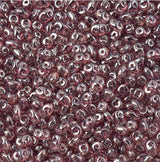 SuperDuo Amethyst Luster, Czech Glass 2-hole bead 2.5mm x 5mm-20060-14400, 10 grams