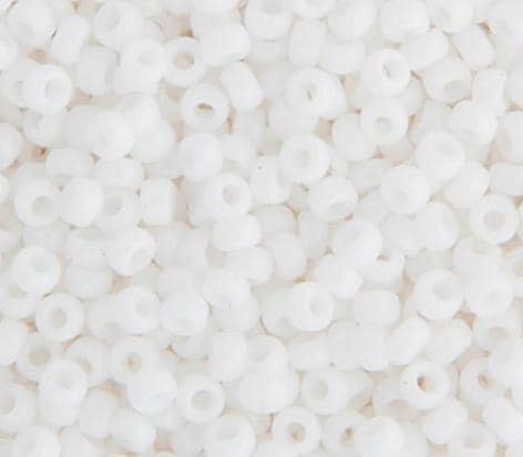 11-402 Opaque White Miyuki Seed Beads, 11/0