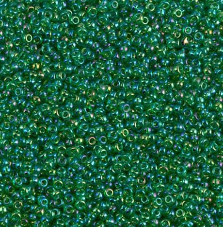 15-179 Transparent Green AB Miyuki Seed Beads 15/0