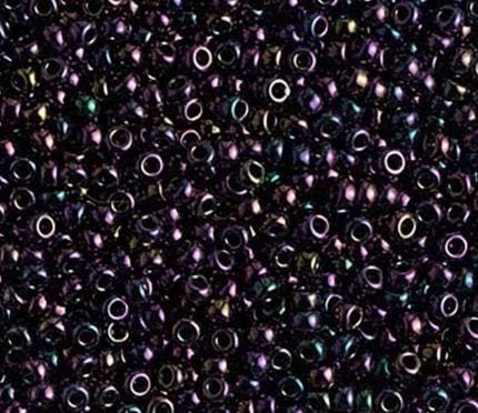 11-454 Metallic Dark Plum Iris, Miyuki Seed Bead 11/0