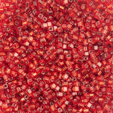 1.8mm Miyuki Cube Silver Lined Flame Red SB18-10