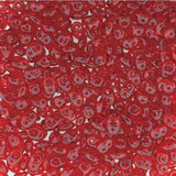 SuperDuo Ruby, Czech Glass 2-hole bead 2.5mm x 5mm-90080