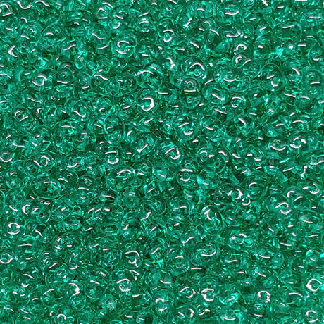 SuperDuo Emerald, Czech Glass 2-hole bead 2.5mm x 5mm-50720