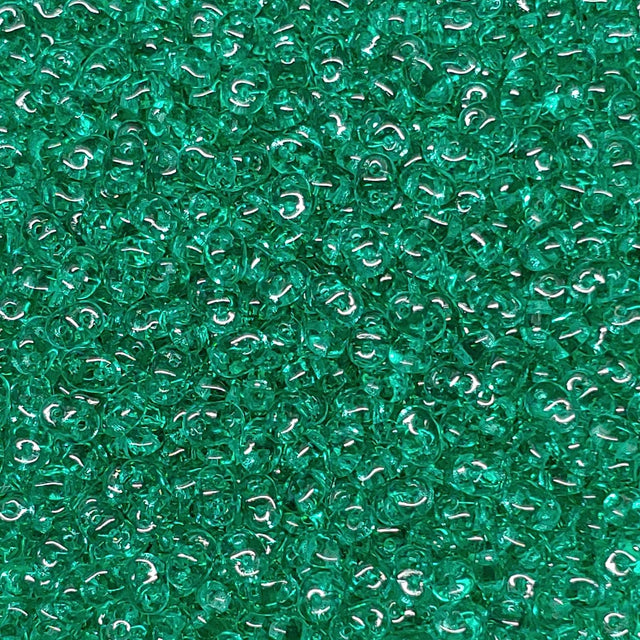 SuperDuo Emerald, Czech Glass 2-hole bead 2.5mm x 5mm-50720