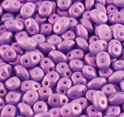 Superduo Gold Shine Orchid, 2-hole bead 2.5mm x 5mm, 10 grams